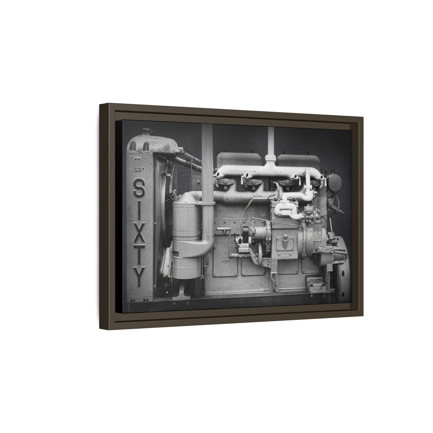 Vintage Caterpillar Power System Sixty Wall Art on Framed Canvas