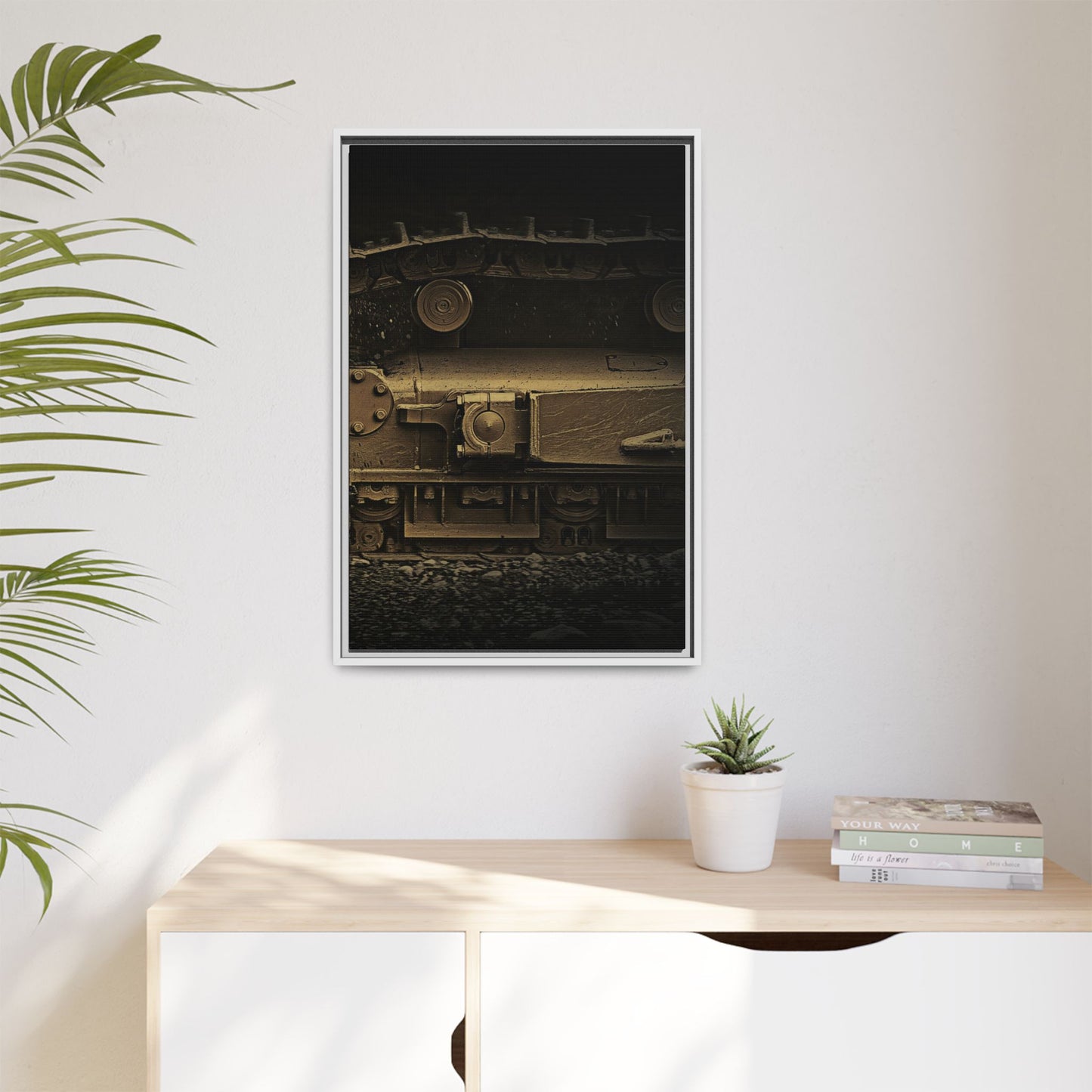 Epic Dozer Track Triptych Left | Matte Canvas Print (Framed)