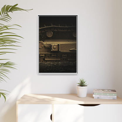 Epic Dozer Track Triptych Left | Matte Canvas Print (Framed)