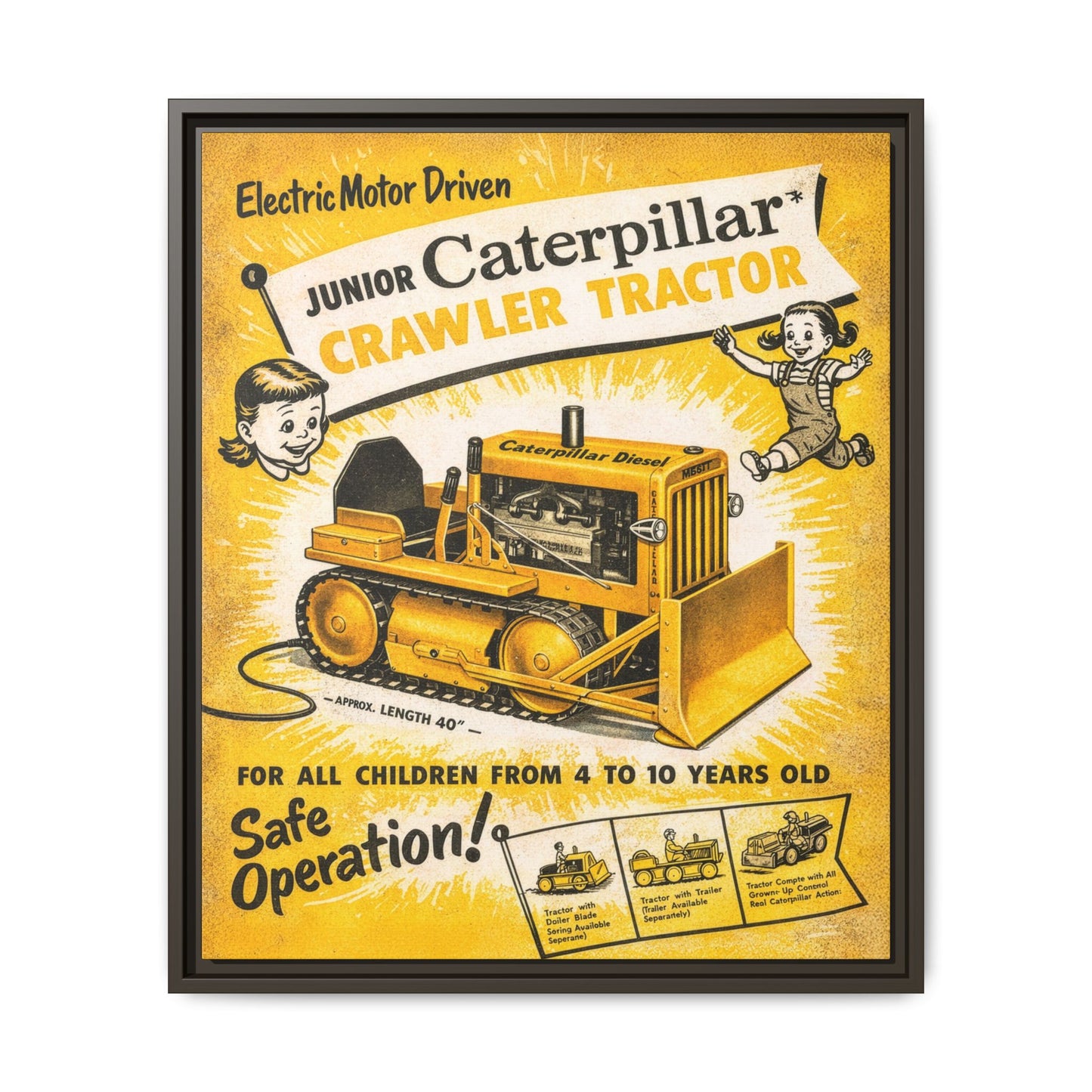 Junior Crawler Vintage Advertisement Art | Framed Wall Art on Canvas