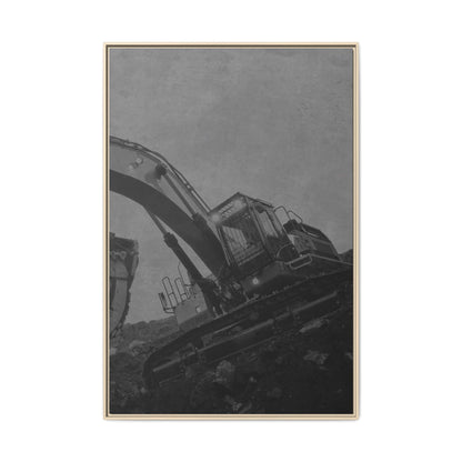 Copy of Excavator Triptych Center Jondo | Matte Canvas Print (Framed)