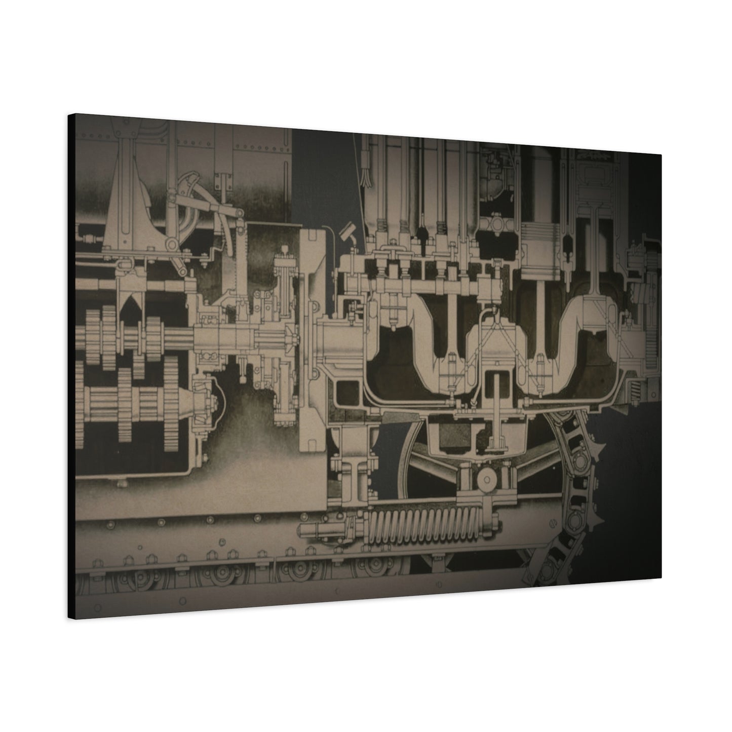 Crawler Cutawy Close Up | Unframed Stretched Canvas