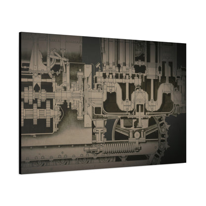 Crawler Cutawy Close Up | Unframed Stretched Canvas