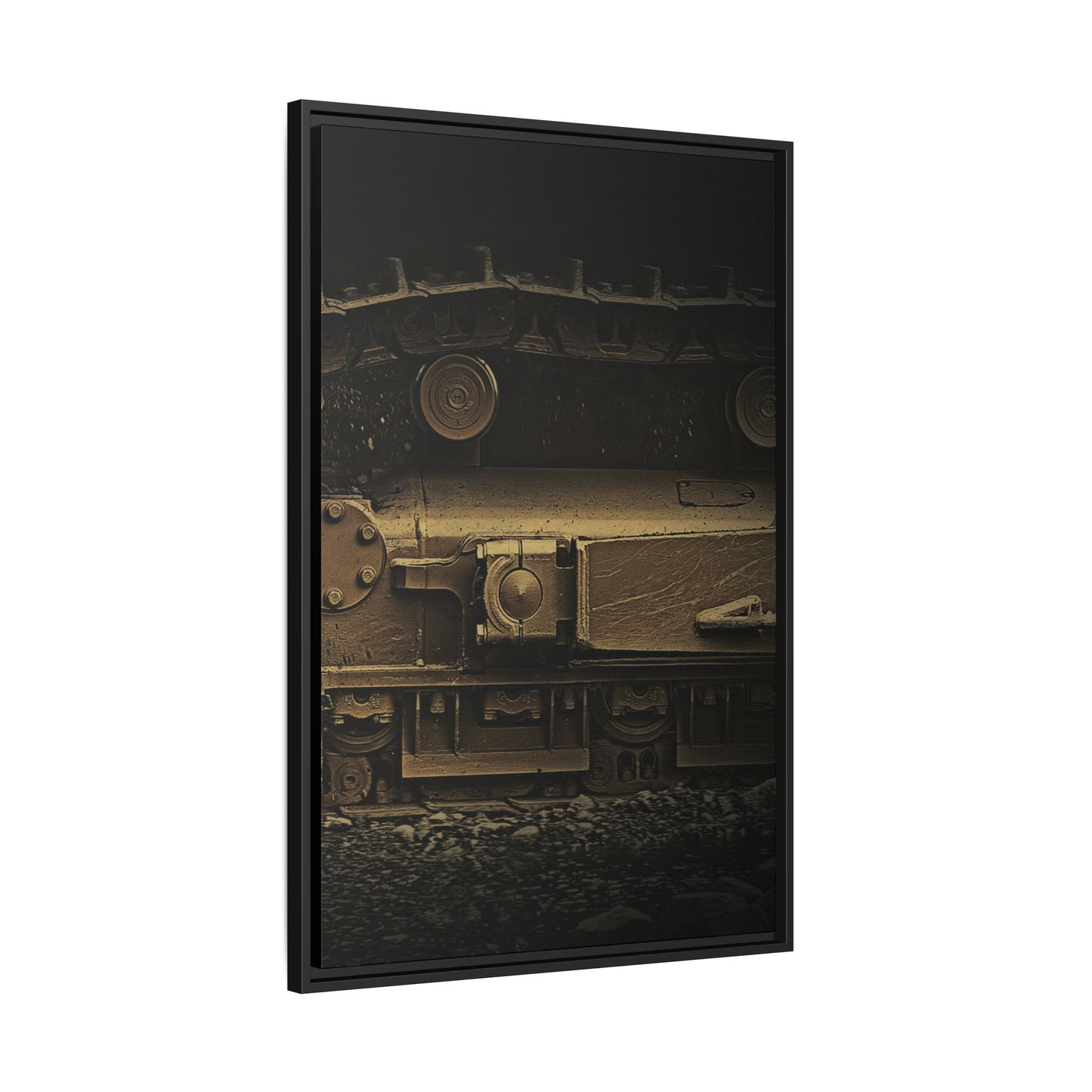 Epic Dozer Track Triptych Left | Matte Canvas Print (Framed)