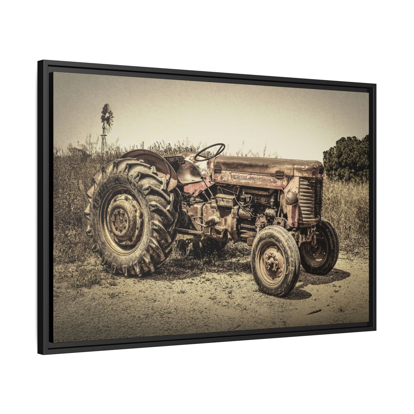 Vintage Massey Ferguson MF 35 - Framed Wall Art on Canvas