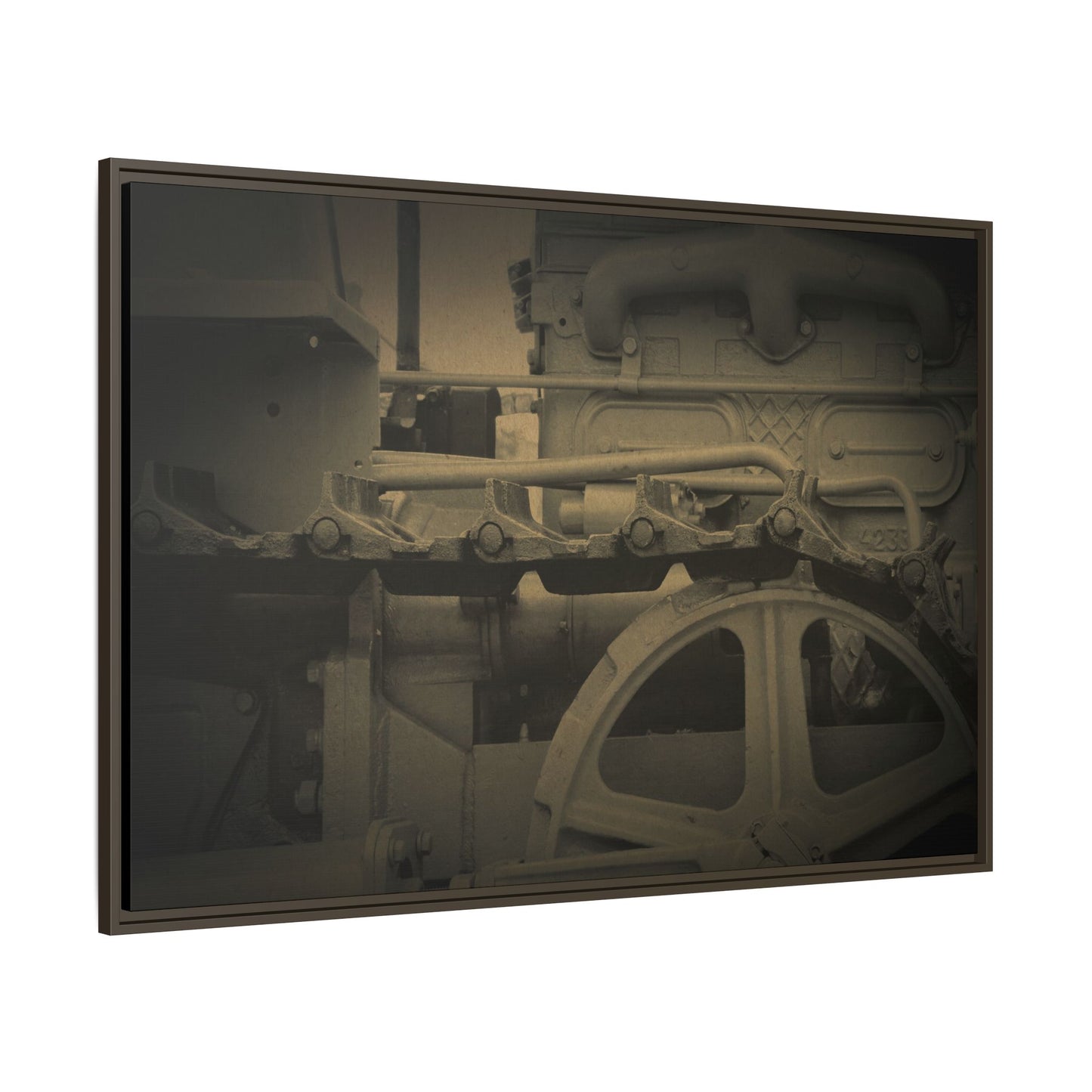 Vintage Track Detail | Framed Wall Art on Stretched Canvas