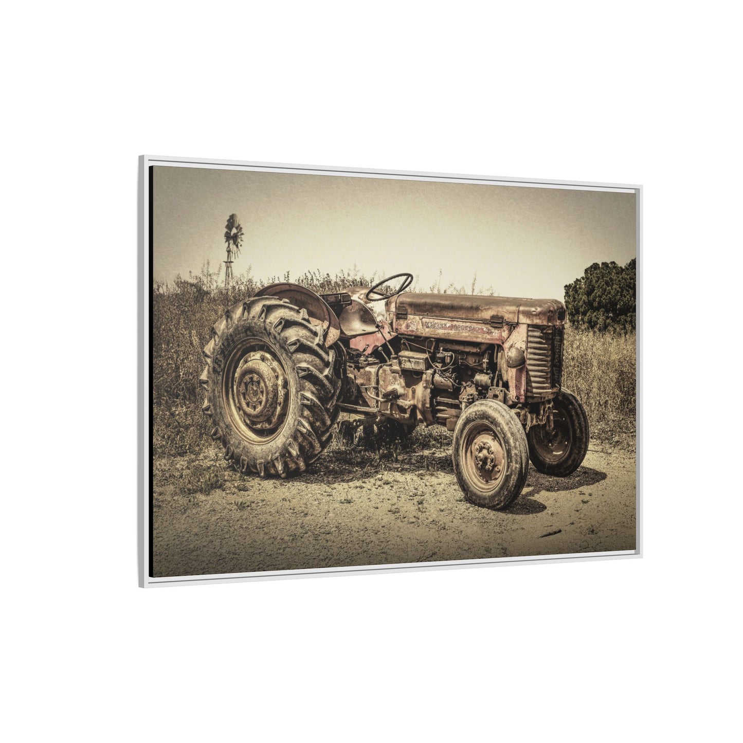 Vintage Massey Ferguson MF 35 - Framed Wall Art on Canvas