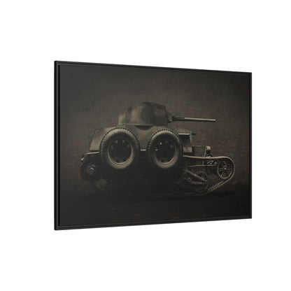 Vintage WWII  Schofield Tank Photo Art on Framed Canvas