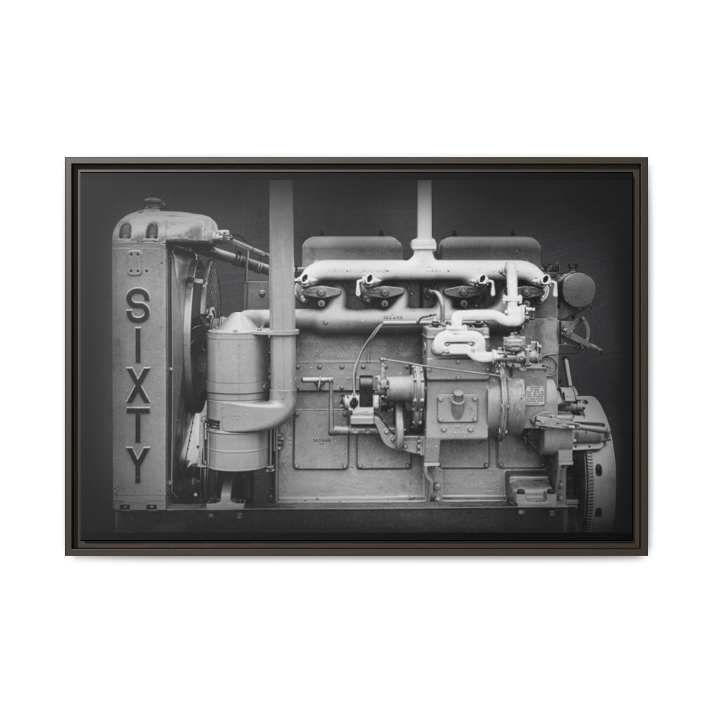 Vintage Caterpillar Power System Sixty Wall Art on Framed Canvas