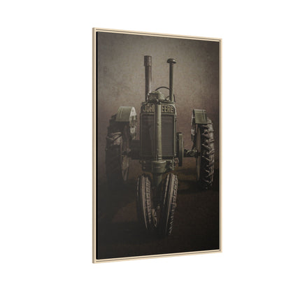 Vintage John Deere Model A Tractor Front View | Framed Wall Art on Stretched Canvas