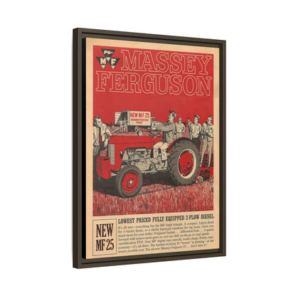 Massey 25 Demonstration Day Vintage Dealer Sign, Framed Wall Art on Canvas