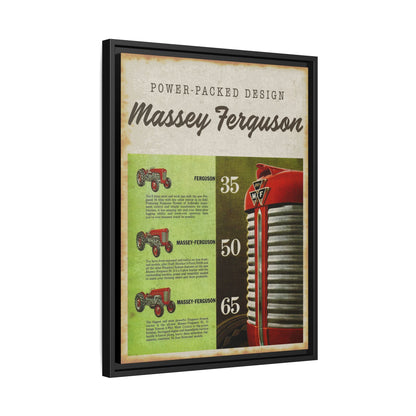 Vintage Massey Ferguson Tractor Advertisement Wall Art Print on Framed Canvas