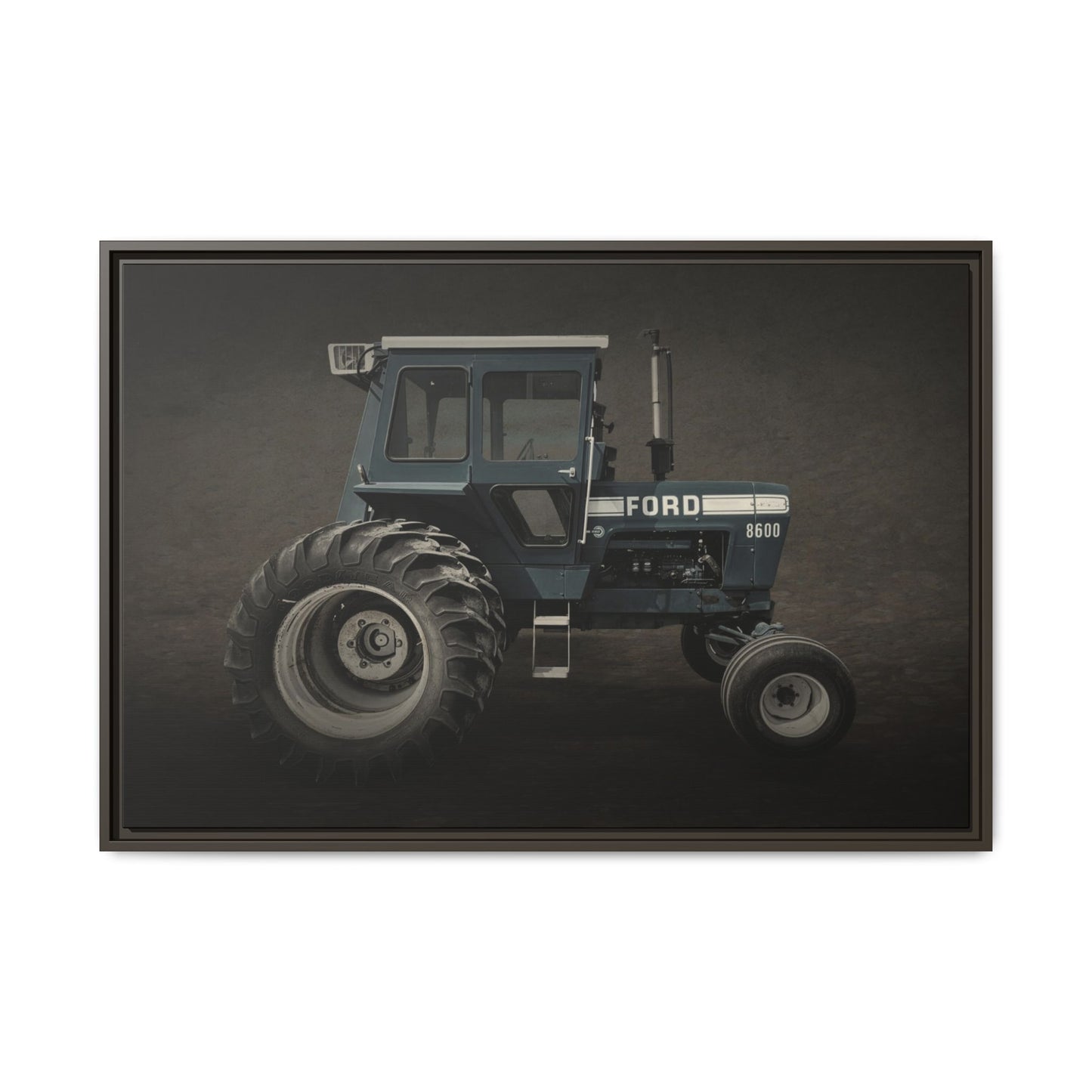 Vintage Ford 8600 Tractor Photo Wall Art on Canvas