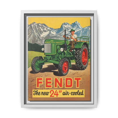 Vintage Fendt Air Cooled 24 Advertisement- Vintage Wall Art on Framed Canvas
