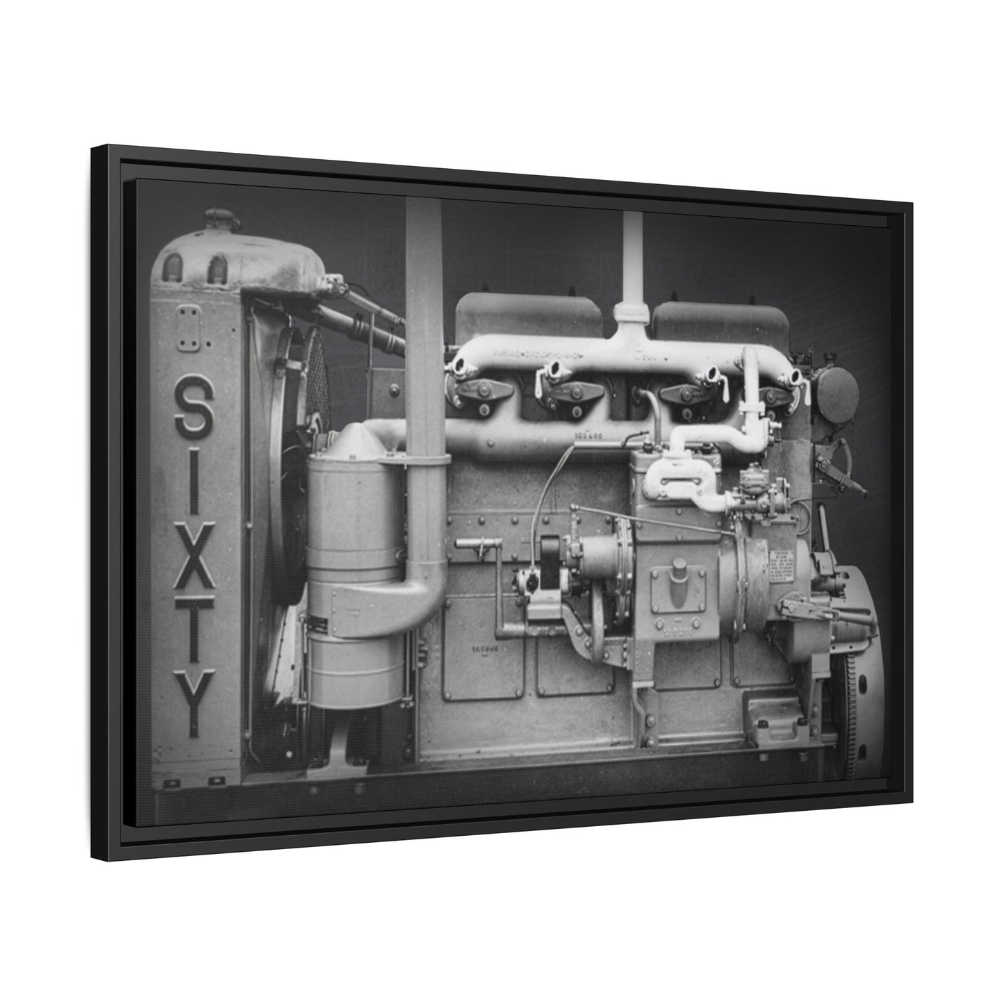 Vintage Caterpillar Power System Sixty Wall Art on Framed Canvas