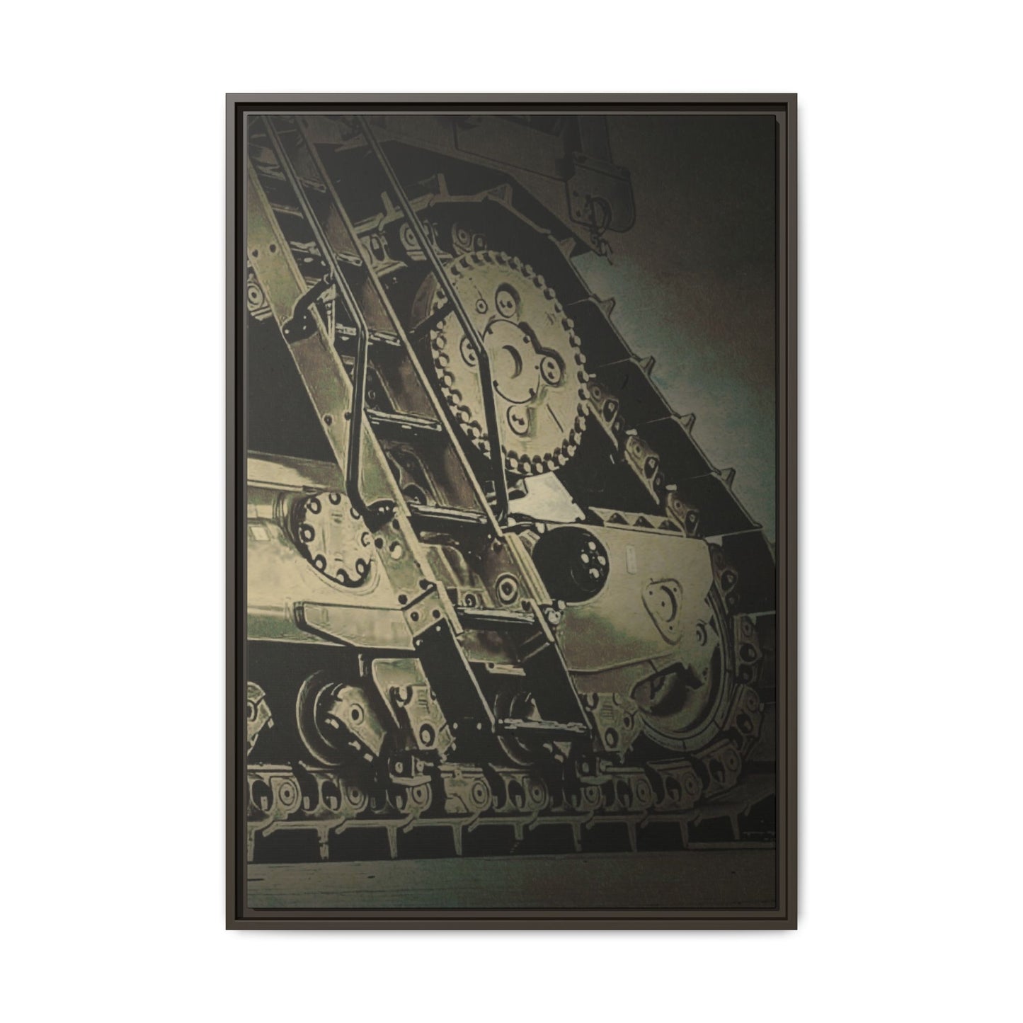 D11 Track Action | Triptych | Right Panel | Framed