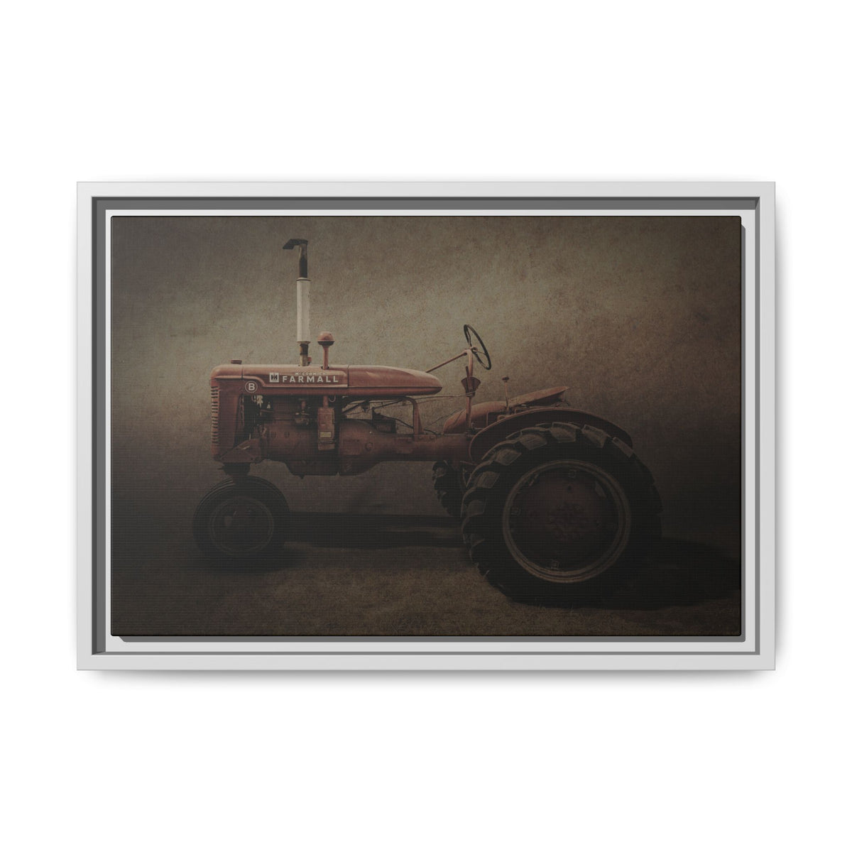 Vintage Farmall Model B Tractor | Framed Wall Art on Stretched Canvas