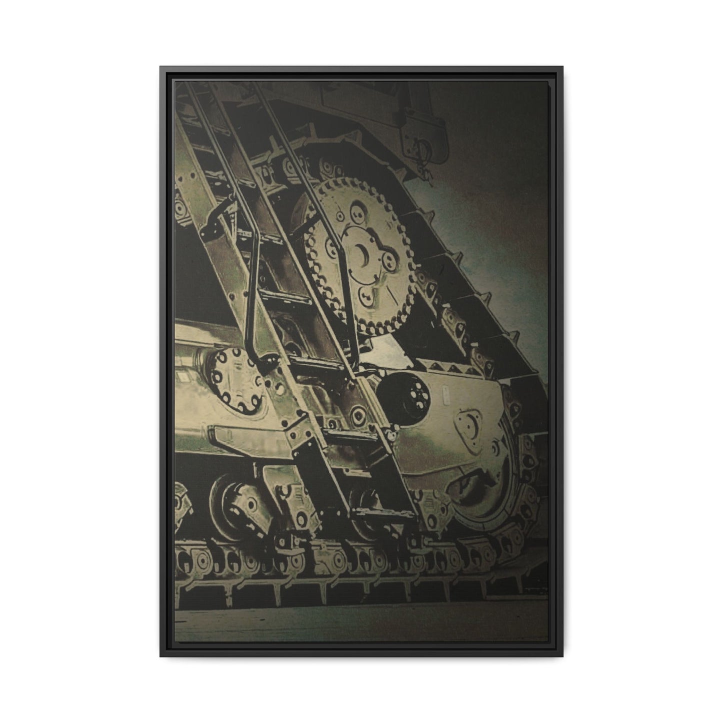 D11 Track Action | Triptych | Right Panel | Framed