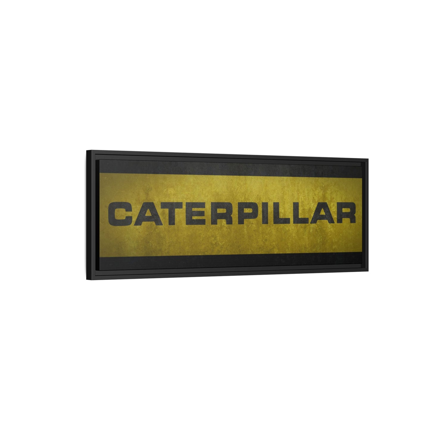 Big Yellow Vintage Lettering | Framed Canvas Wall Art