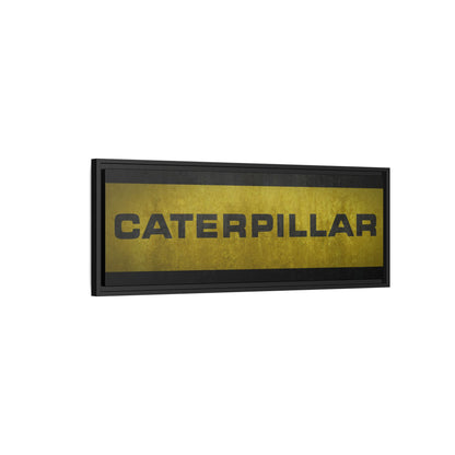 Big Yellow Vintage Lettering | Framed Canvas Wall Art