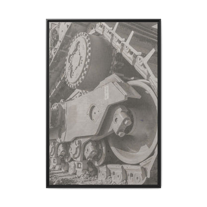 Epic D8 Dozer Triptych | Light Gray | Center Panel | Jondo | Matte Canvas Print (Framed)
