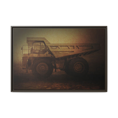 Big Wheel 777 Hauler Framed Wall Art on Stretched Canvas