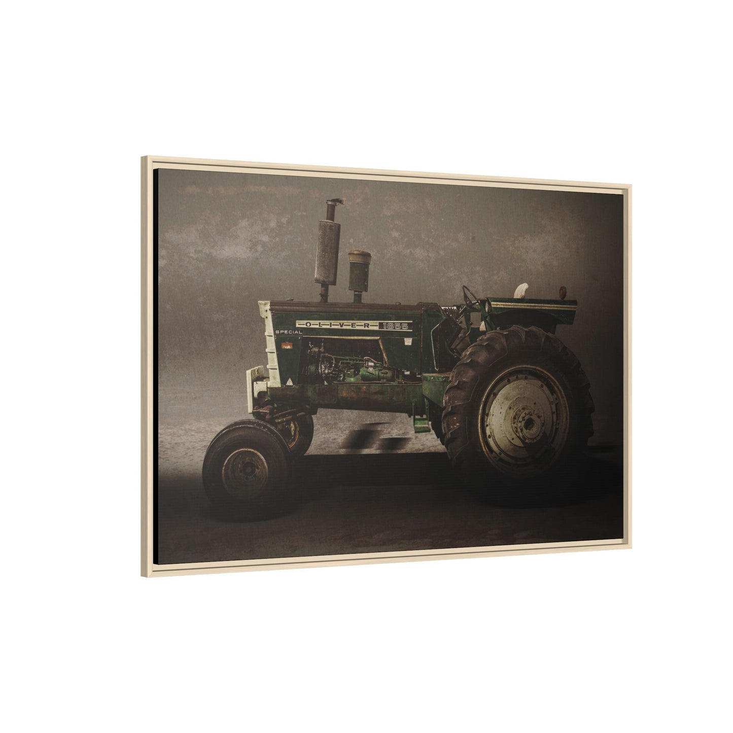 Classic Oliver 1855 Tractor | Framed Wall Art on Stretched Canvas