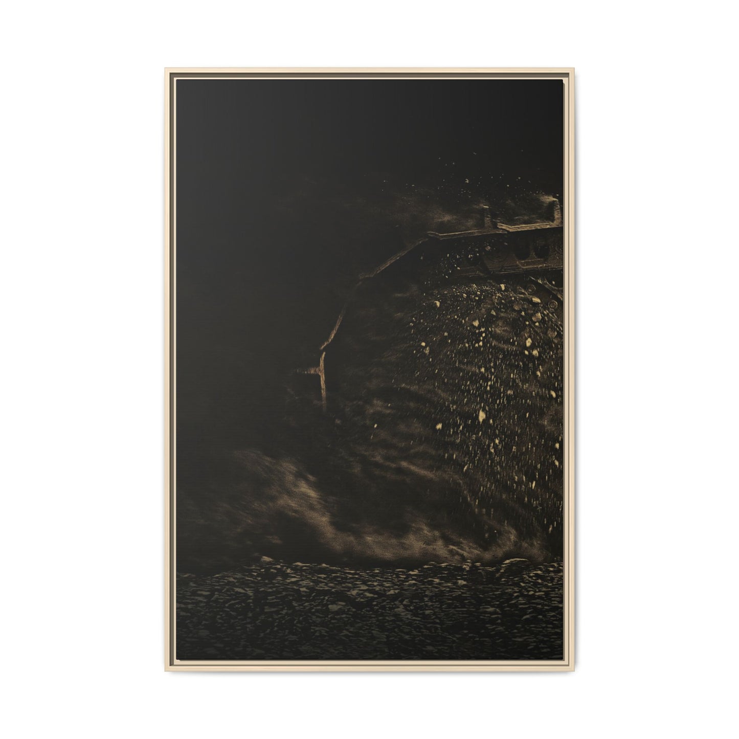 Epic Dozer Track Triptych Left | Matte Canvas Print (Framed)