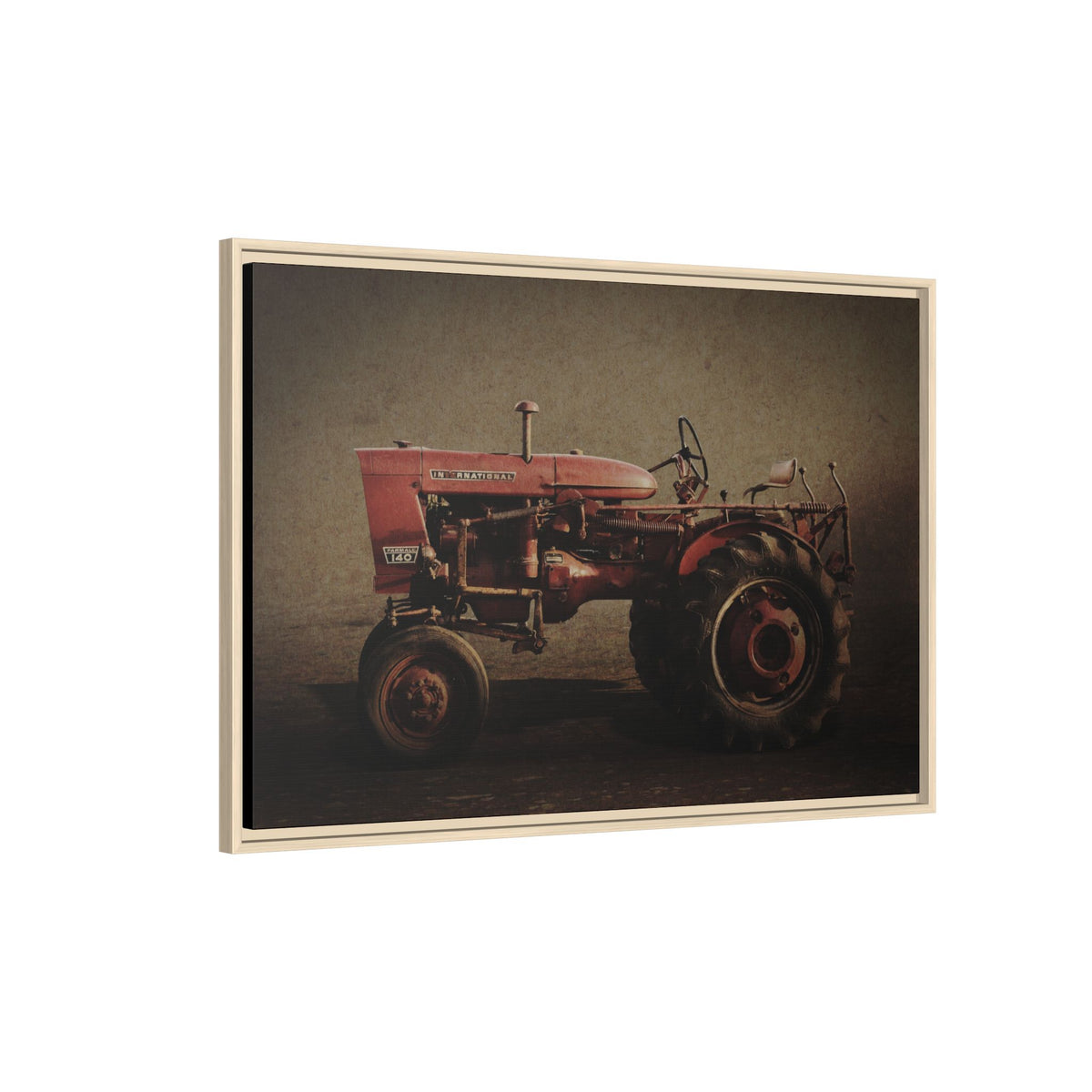 Vintage Farmall Model 140 Tractor | Framed Wall Art on Stretched Canvas