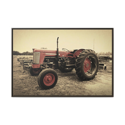 Vintage Massey MF 35 Workhorse in Field - Framed Wall Art Canvas