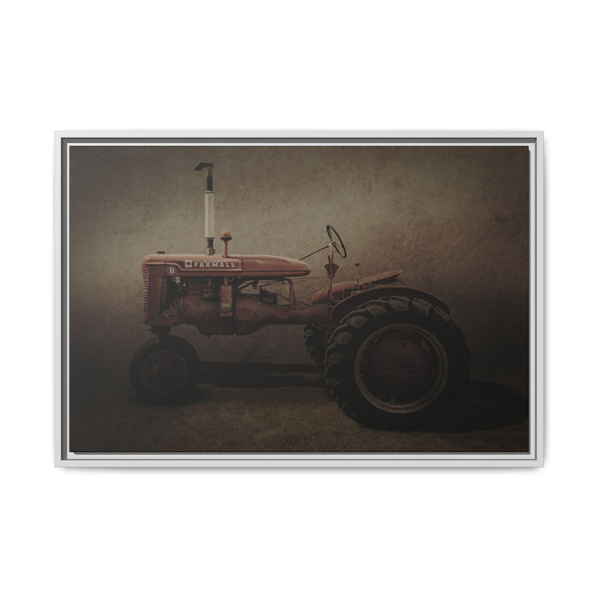 Vintage Farmall Model B Tractor | Framed Wall Art on Stretched Canvas