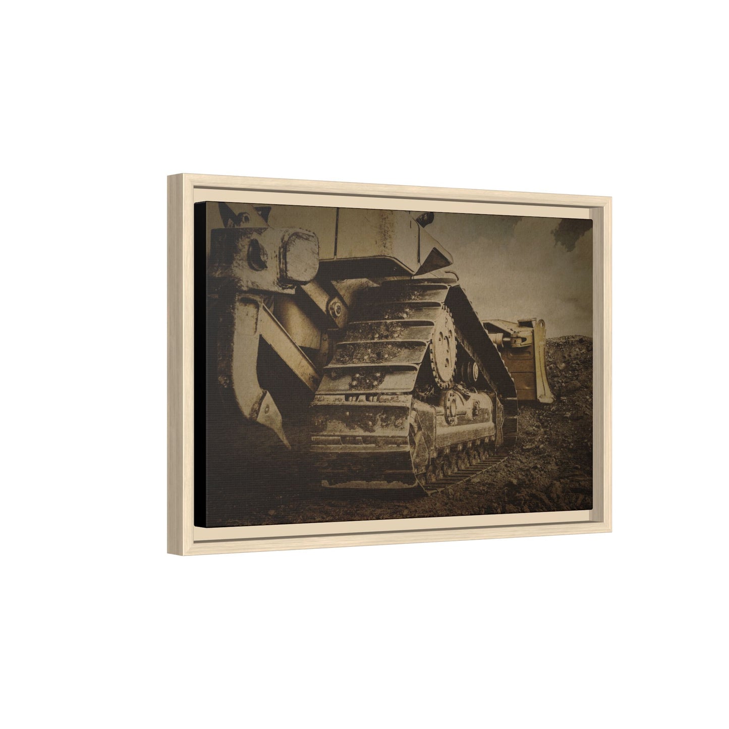 Rocky Dozer Horizon | Framed Wall Art on Stretched Canvas
