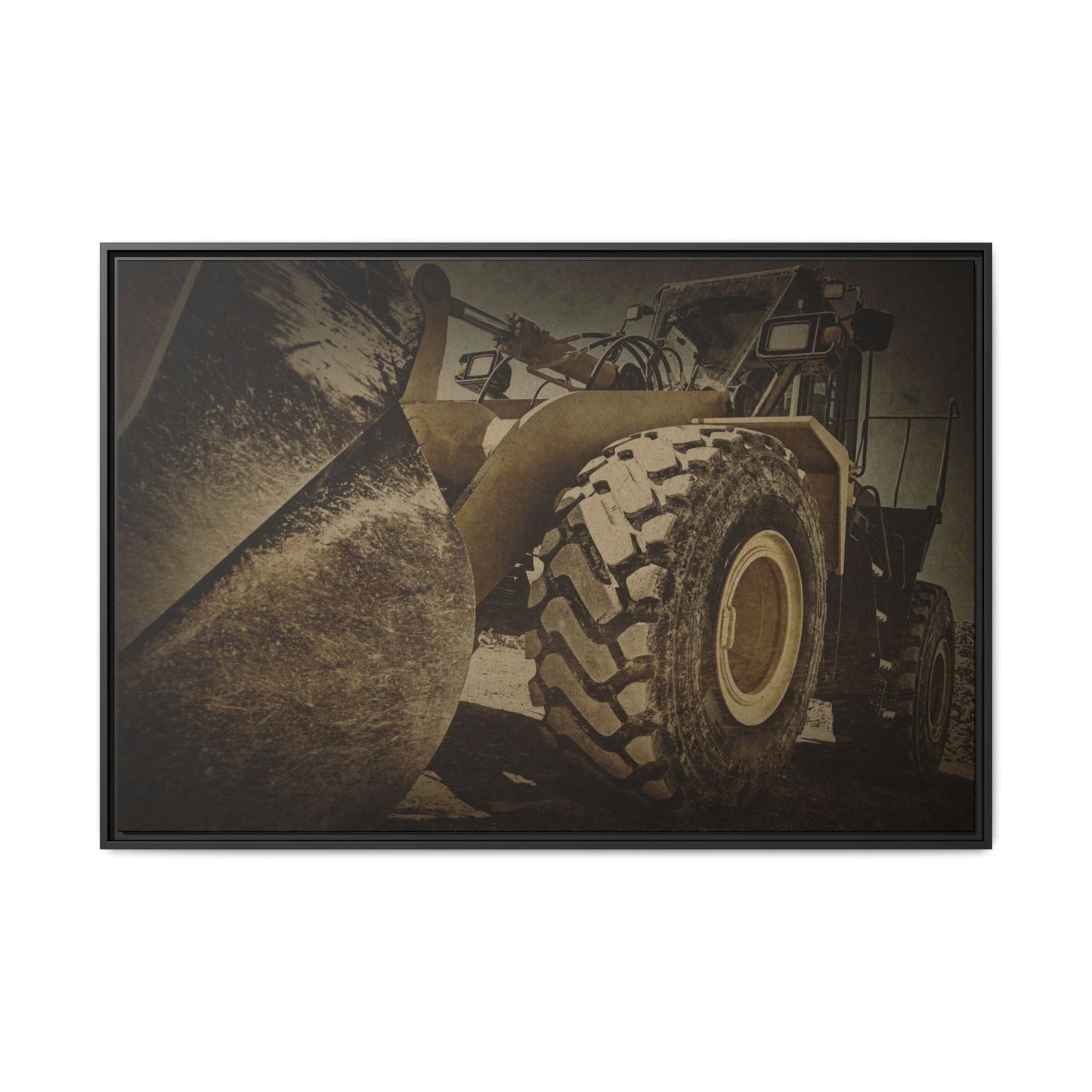 Big Bucket Loader | Framed Wall Art on Stretched Canvas