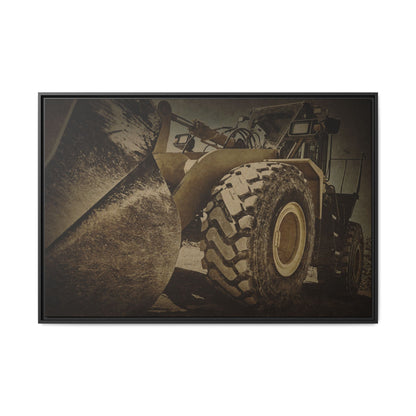 Big Bucket Loader | Framed Wall Art on Stretched Canvas