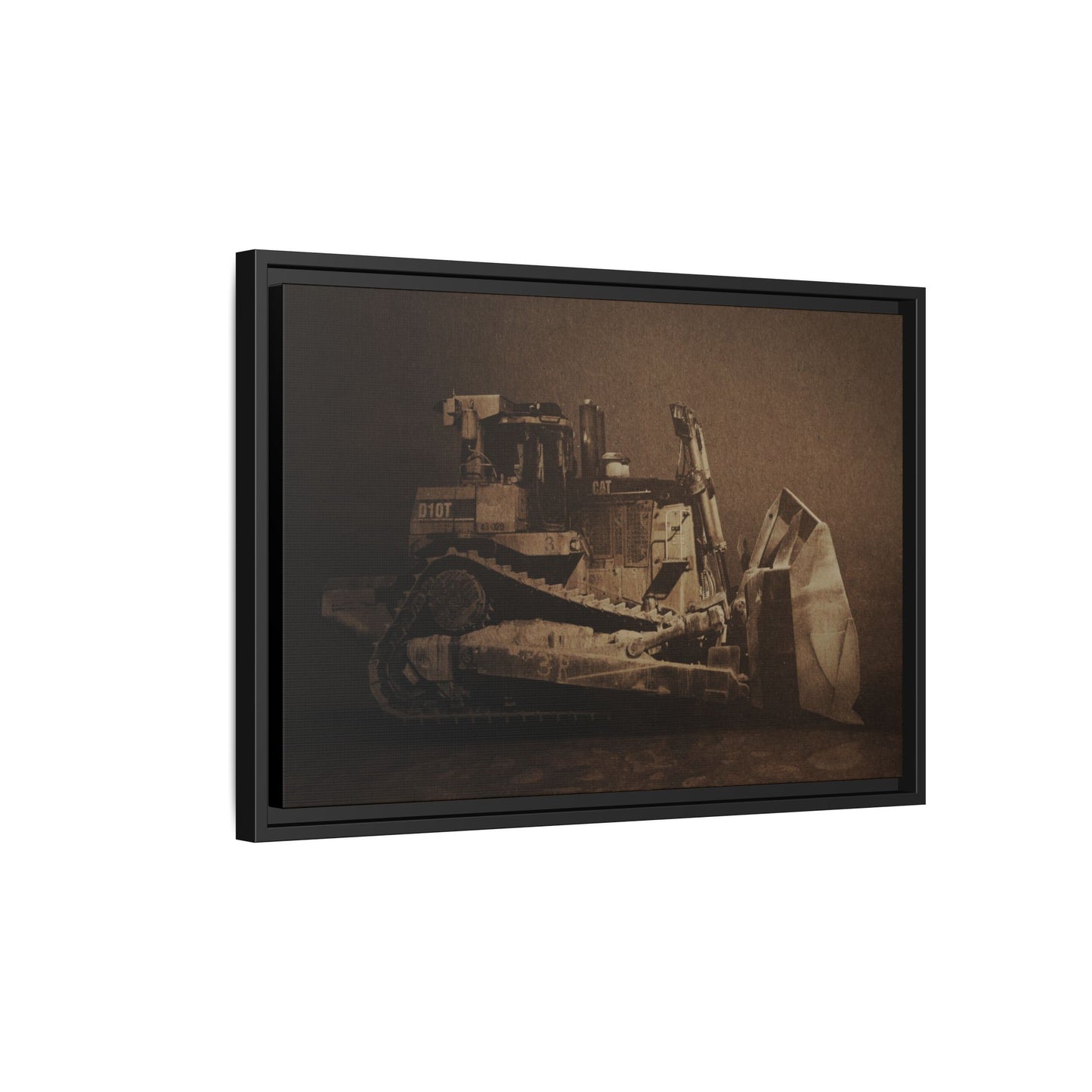 Classic D10T Dozer | Framed Wall Art on Stretched Canvas