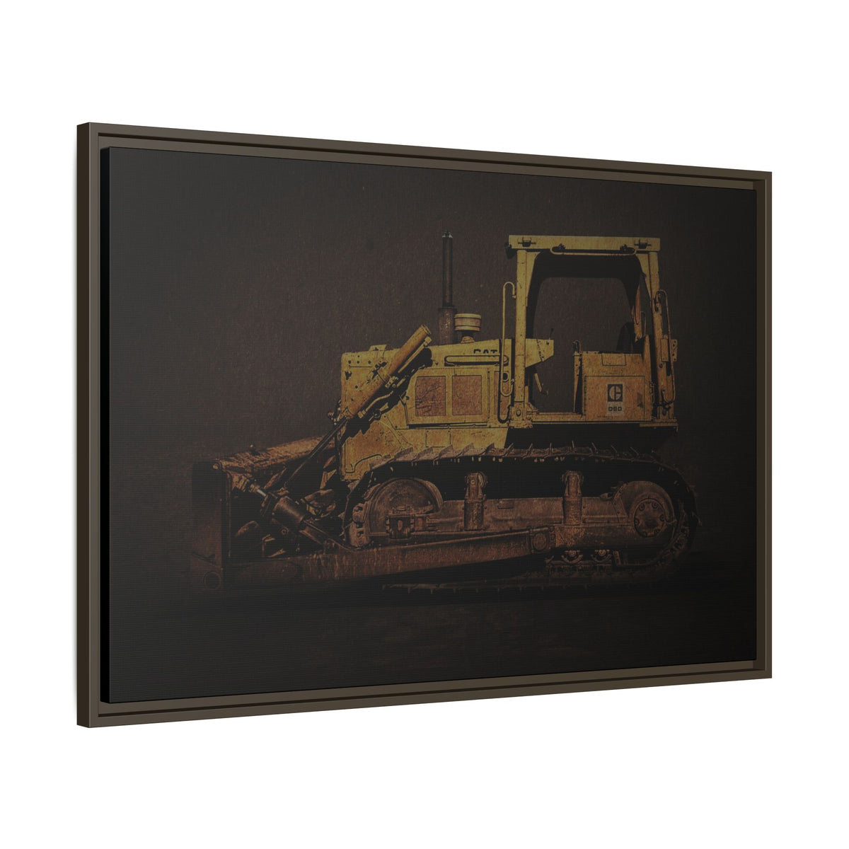 Classic D6D Dozer | Framed Wall Art on Stretched Canvas