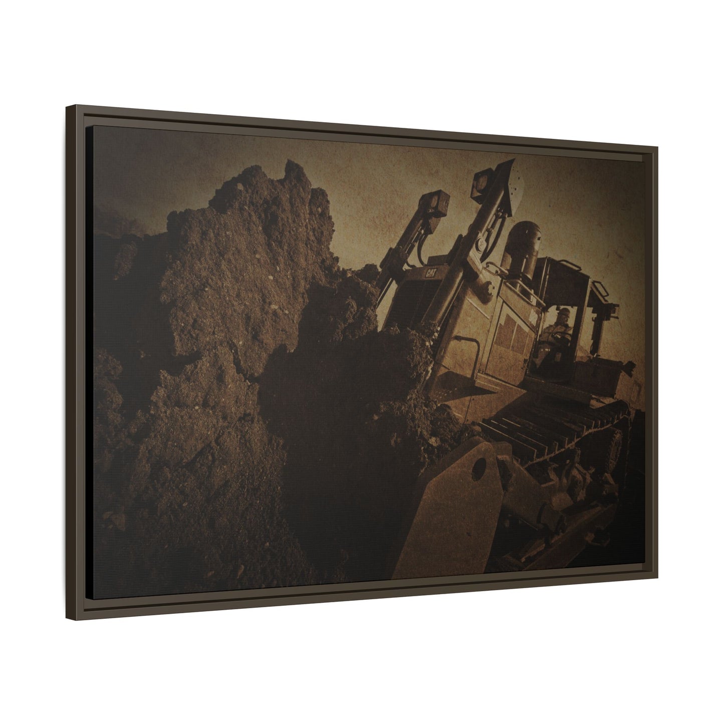 D8 Dozer Action| Framed Wall Art on Stretched Canvas