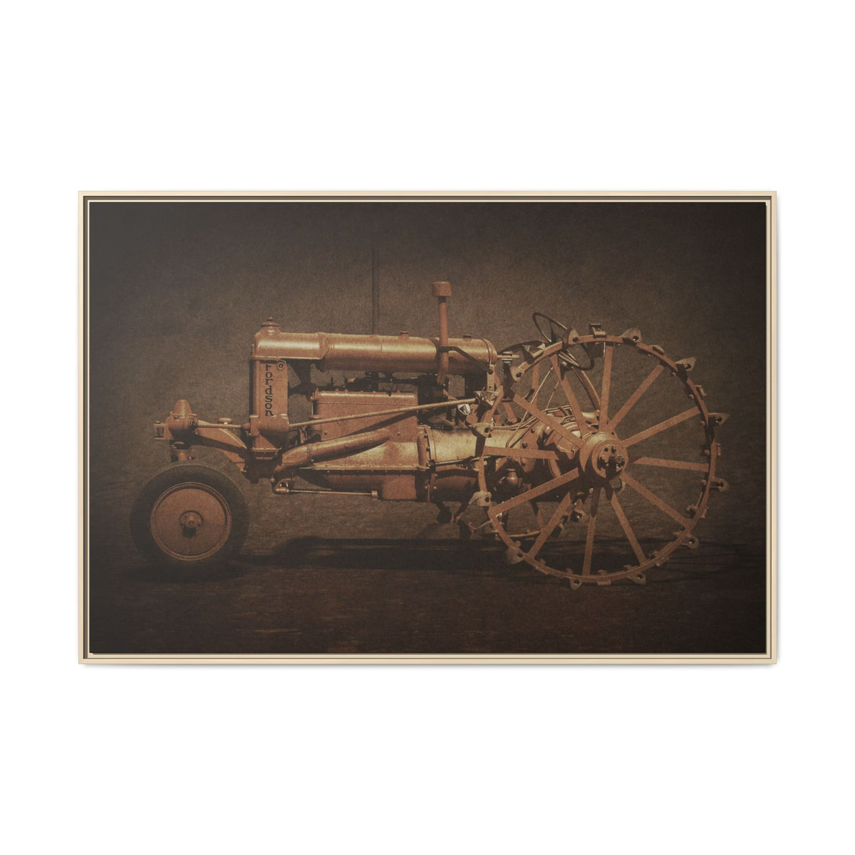 Vintage Ford Fordson Steel Wheel | Wall Art on Framed Canvas