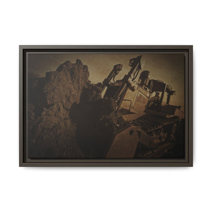 D8 Dozer Action| Framed Wall Art on Stretched Canvas