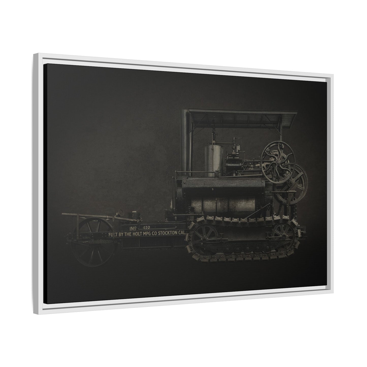 Vintage Holt Crawler Photo Wall Art on Canvas | Industrial Artwork