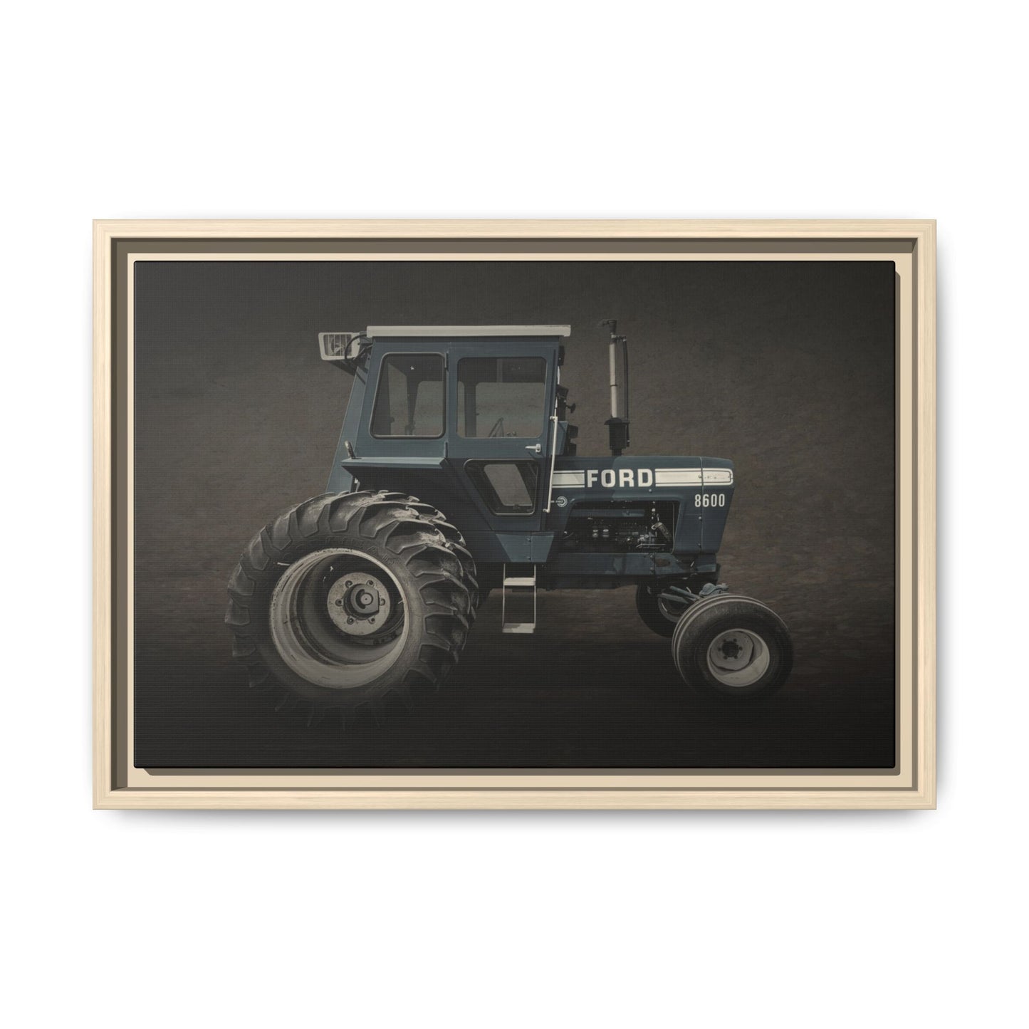Vintage Ford 8600 Tractor Photo Wall Art on Canvas
