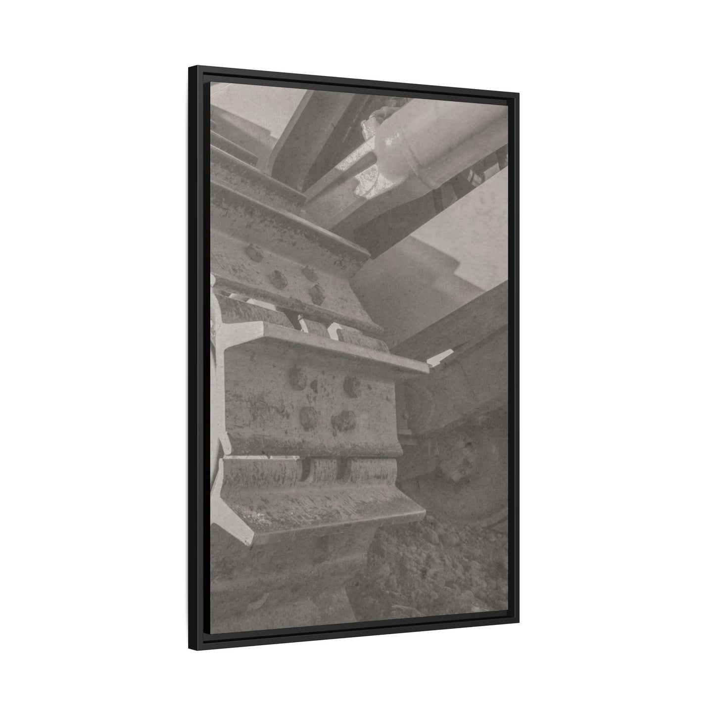 Epic D8 Dozer Triptych | Light Gray | Right  Panel | Jondo | Matte Canvas Print (Framed)