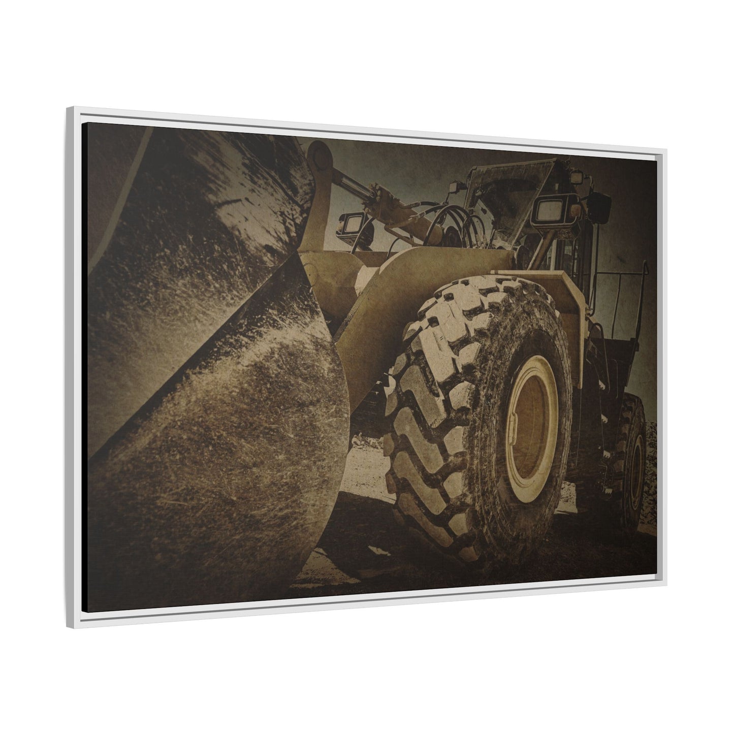 Big Bucket Loader | Framed Wall Art on Stretched Canvas