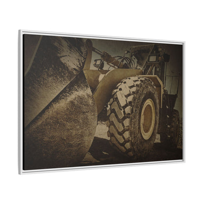 Big Bucket Loader | Framed Wall Art on Stretched Canvas