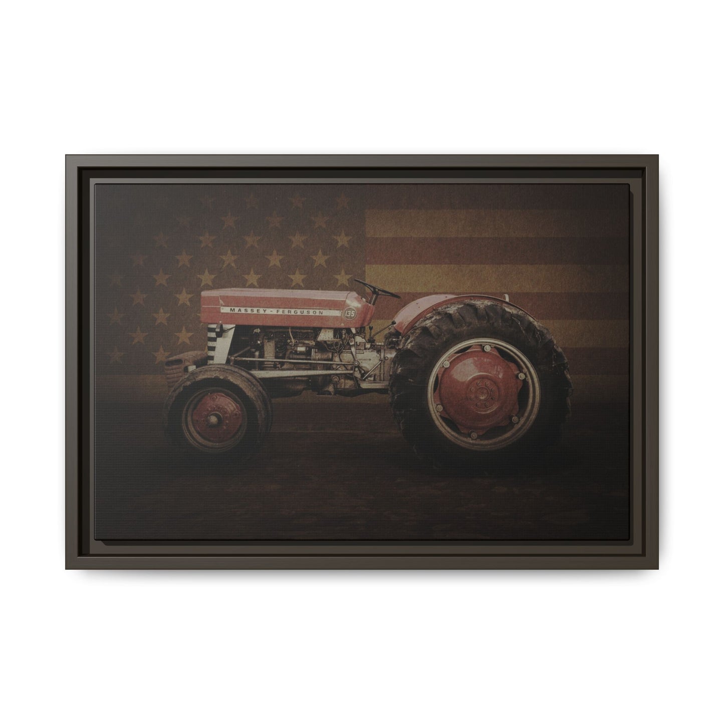 Patriotic Massey 135 | Framed Wall Art on Stretched Canvas