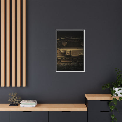 Epic Dozer Track Triptych Left | Matte Canvas Print (Framed)