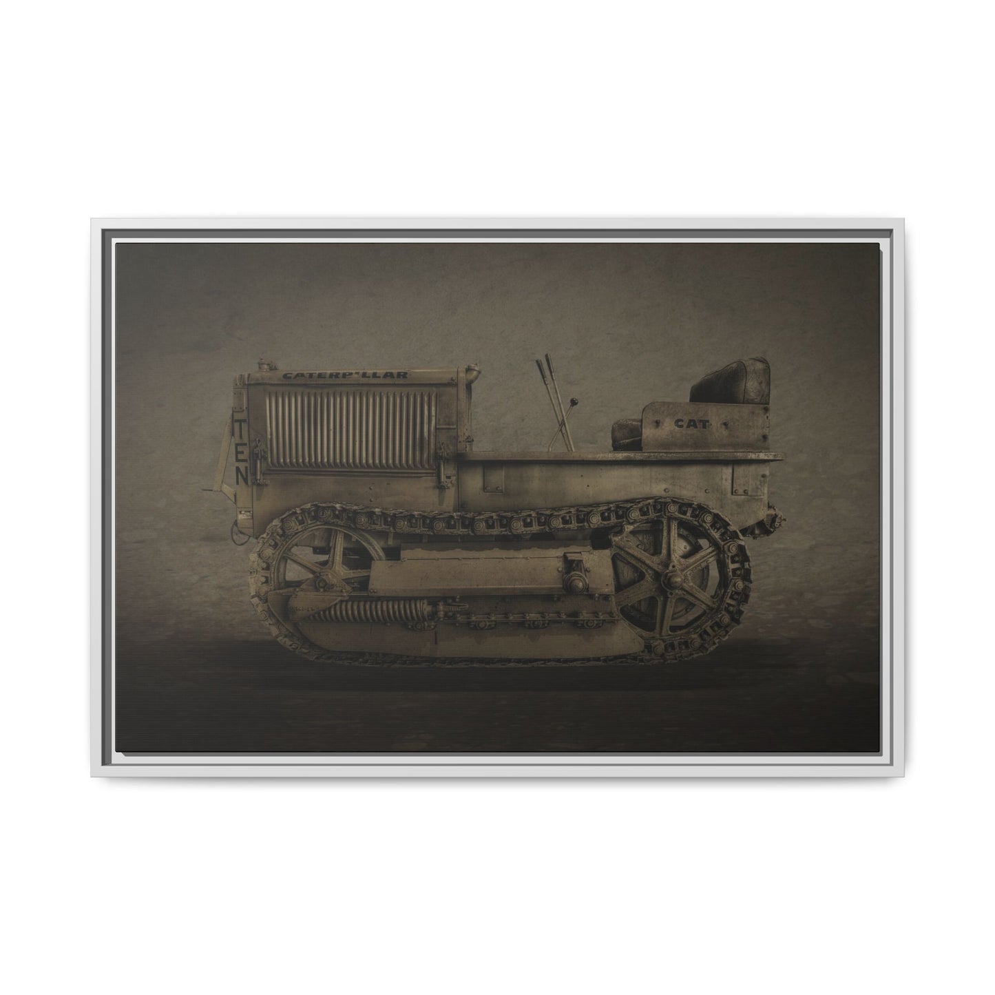 Vintage Crawler 10 'TEN' Tractor | Photo Wall Art on Framed Canvas