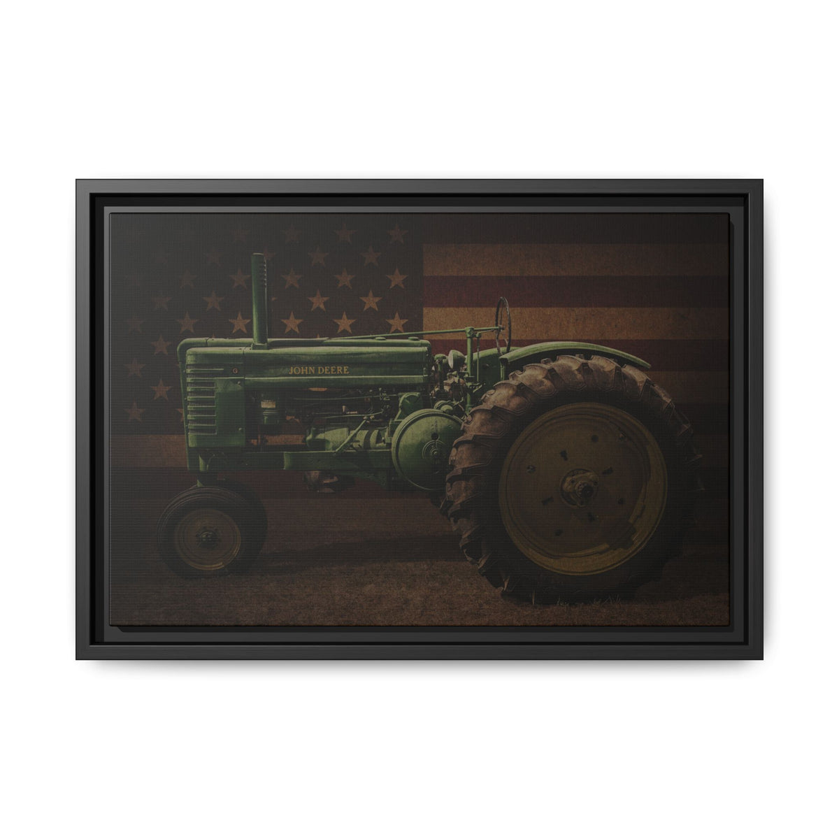 Patriotic John Deere Model G Tractor | Framed Wall Art on Stretched Canvas