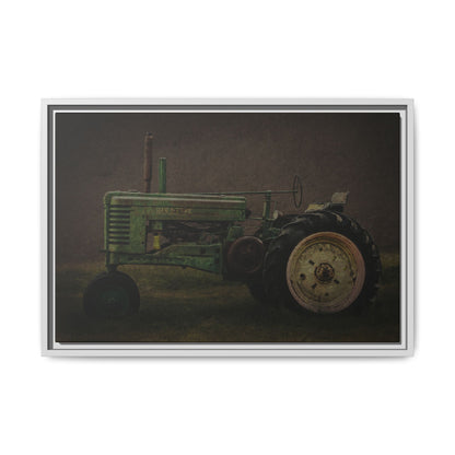 Vintage Weathered John Deere Model G | Framed Wall Art on Stretched Canvas