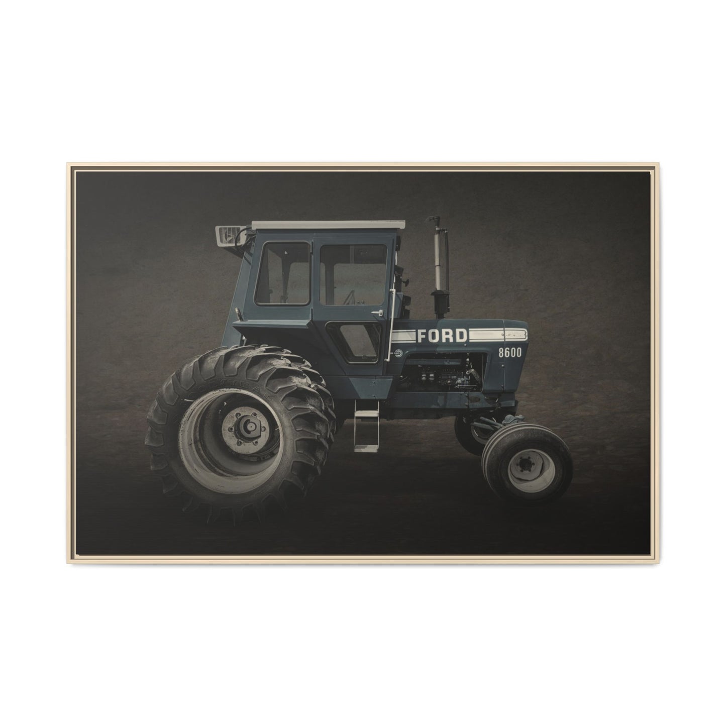 Vintage Ford 8600 Tractor Photo Wall Art on Canvas